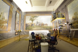 Photography of mural gallery as you walk in. Credit: Virginia Historical Society